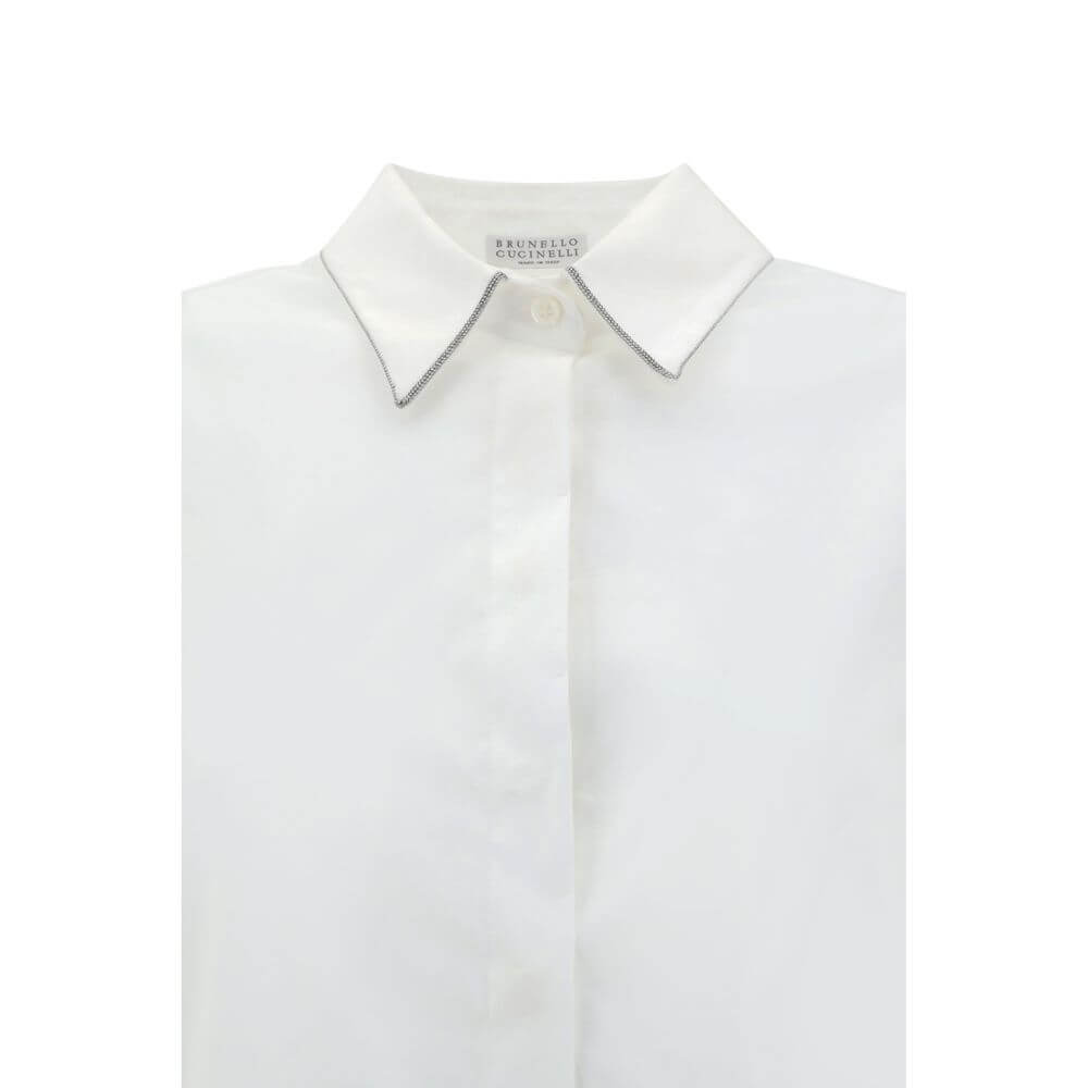 Brunello Cucinelli White Cotton Dress Shirt