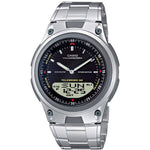 CASIO CLASSIC Mod. ILLUMINATOR TELEMEMO 3D wristwatch with resin case and SS bracelet, quartz movement, and multifunction display.