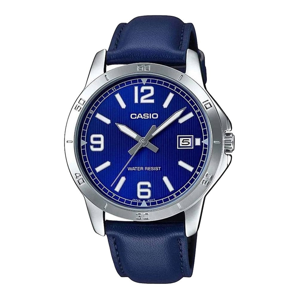 CASIO COLLECTION Mod. CASUAL DATE. LEATHER - BLUE Category - Watches,Gent Ready stocked Watches,Men,READY STOCKED WATCHES,Wristwatch
