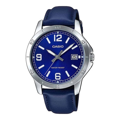 CASIO COLLECTION Mod. CASUAL DATE. LEATHER - BLUE Category - Watches,Gent Ready stocked Watches,Men,READY STOCKED WATCHES,Wristwatch