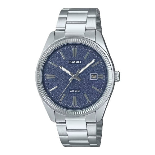 CASIO COLLECTION Mod. DATE - BLUE, MATTE DIAL Gent,READY STOCKED WATCHES,Wristwatch
