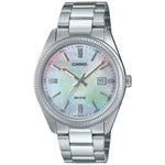 CASIO COLLECTION Mod. DATE - MOTHER OF PEARL wristwatch, stainless steel case, water resistant, gent's quartz movement, official box packaging.