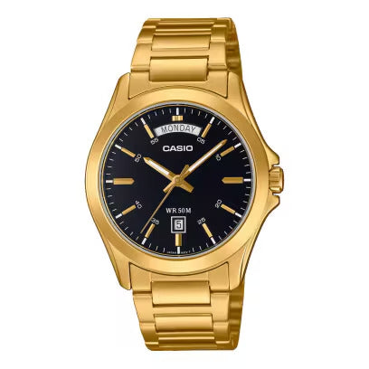CASIO COLLECTION Mod. DAY & DATE GOLD Gent,READY STOCKED WATCHES,Wristwatch