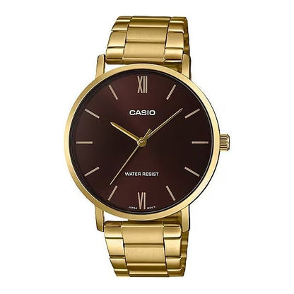 CASIO COLLECTION Mod. MINIMAL GOLD - BROWN Category - Watches,Gent Ready stocked Watches,Men,READY STOCKED WATCHES,Wristwatch