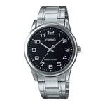 CASIO COLLECTION Mod. ONLY TIME - BLACK unisex wristwatch with 3 ATM water resistance and quartz movement, featuring a metal case and SS bracelet.