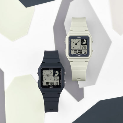 CASIO COLLECTION Mod. POP - GREY unisex wristwatch with resin strap, quartz movement, multifunction dial, and water resistance of 3 ATM.