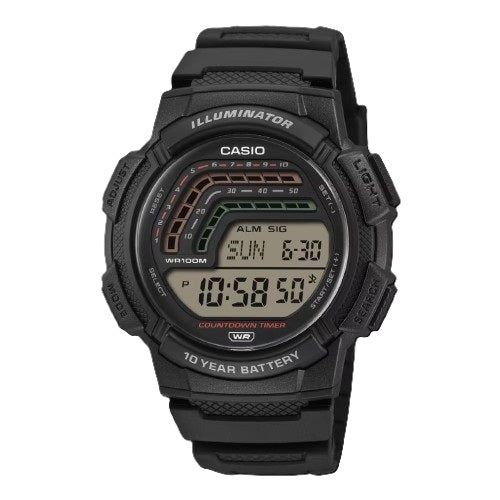CASIO SPORT Mod. ILLUMINATOR - 10 YEARS BATTERY - BLACK