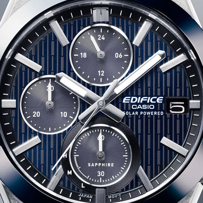 CASIO EDIFICE Mod. SOLAR POWERED CHRONOGRAPH - BLUE-2