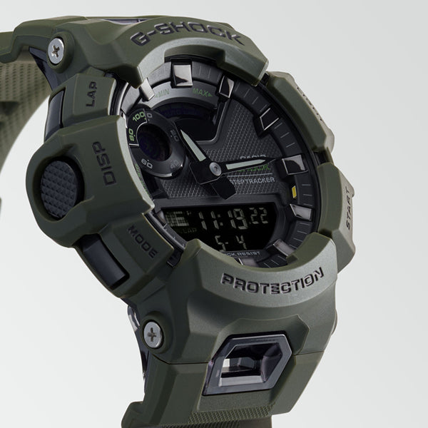 CASIO G-SHOCK Mod. G-SQUAD Bluetooth URBAN UTILITY SERIE wristwatch with 20 ATM water resistance, resin case and strap, multifunction quartz movement.
