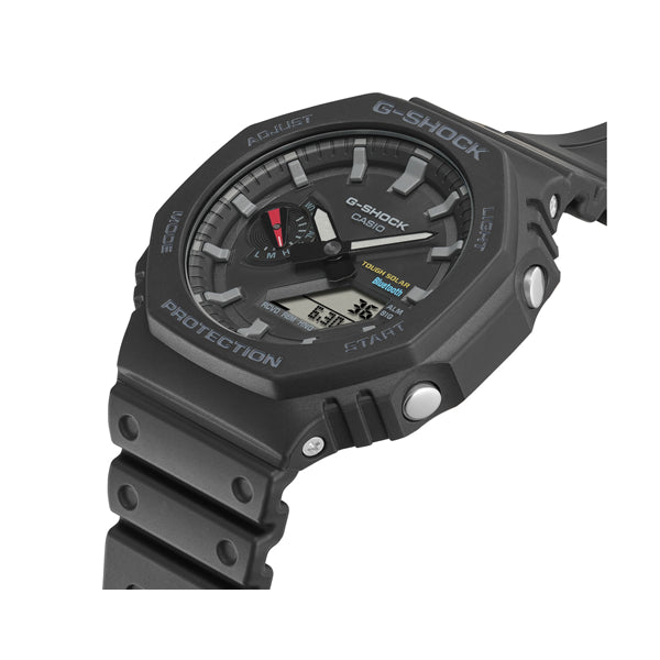 CASIO G-SHOCK Mod. NEW OAK Black - Tough Solar. Bluetooth smartwatch with resin strap and multifunction dial, water-resistant up to 20 ATM.
