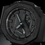CASIO G-SHOCK Mod. OAK - ALL BLACK wristwatch featuring 20 ATM water resistance and carbon resin case.