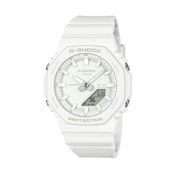 CASIO G-SHOCK Mod. OAK COMPACT - TONE ON TONE SERIE WHITE wristwatch, 20 ATM water resistant, 40mm resin case, quartz movement, lady's watch