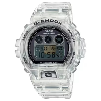 CASIO G-SHOCK Mod. OVERSIZE - CLEAR REMIX SERIE - 40th Anniversary wristwatch with clear resin case and strap, multifunction quartz movement.