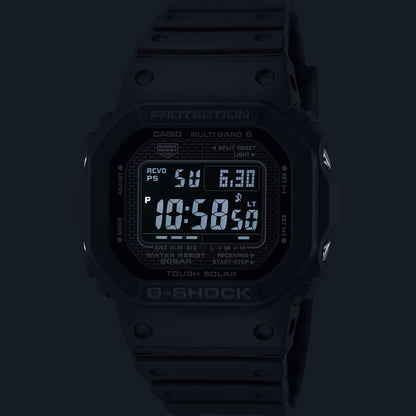 CASIO G-SHOCK Mod. THE NEW ORIGIN Multiband 6 - TOUGH SOLAR - FULL BLACK wristwatch with resin strap and multifunction solar movement.
