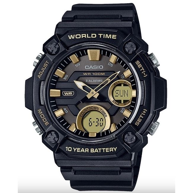 CASIO Mod. OVERSIZE 10 YEAR BATTERY Gent,READY STOCKED WATCHES,Wristwatch