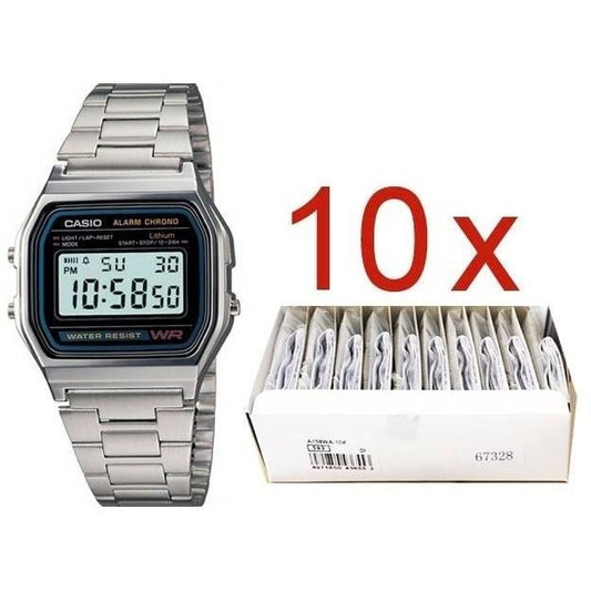 CASIO Mod. VINTAGE GENT SILVER **PACK 10 PCS** WATCHES