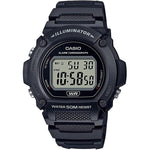 CASIO TIMELESS COLLECTION Mod. SPORT- ILLUMINATOR. WR 50M. ALARM. CHRONOGRAPH - BLACK watch, resin strap, water-resistant, quartz movement
