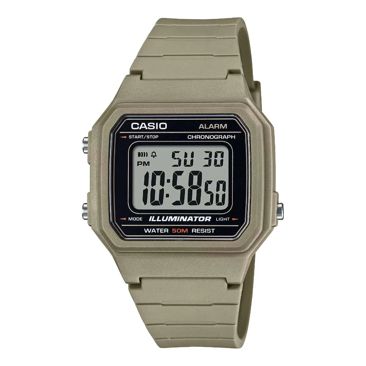 CASIO TIMELESS COLLECTION Mod. SPORT ILLUMINATOR WR 50M. ALARM. CHRONOGRAPH - SAND