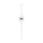 CASIO VINTAGE Mod. F-91 BIO RESIN STRAP - WHITE unisex wristwatch with 3 ATM water resistance, resin case and strap, quartz movement, and mineral dial.