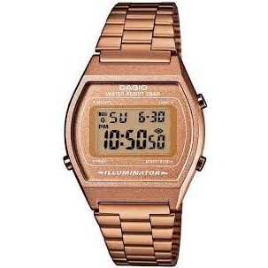 CASIO VINTAGE Mod. ILLUMINATOR - COPPER wristwatch, unisex, 5 ATM water-resistant, resin case, metal strap, quartz movement, multifunction
