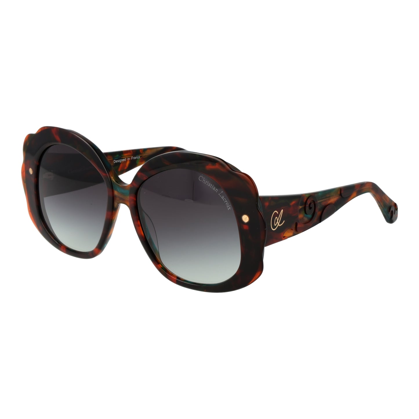 CHRISTIAN LACROIX MOD. CL5112 55351 lady sunglasses with tortoiseshell frame and gradient lenses, stylish eyewear for women.