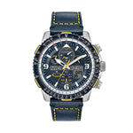 CITIZEN Mod. PROMASTER Skyhawk Blue Angel wristwatch with stainless steel case, leather strap, and sapphire dial. Water resistant 20 ATM.