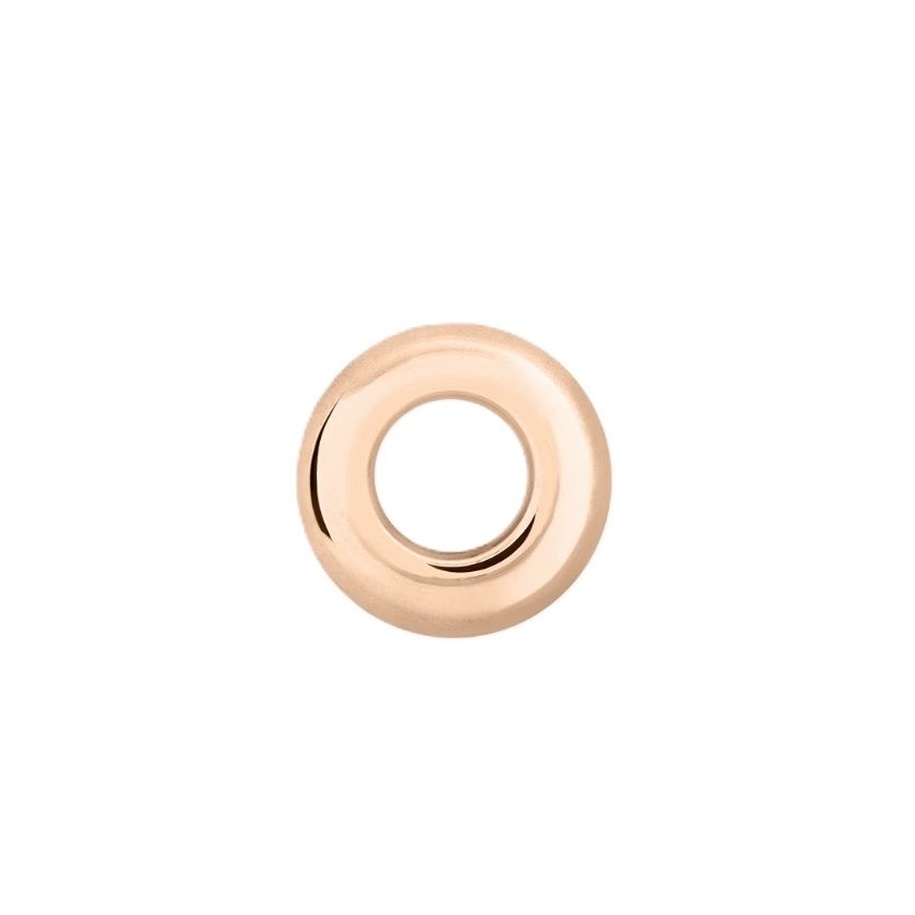 Close-up image of COMPONENTI DODO MOD. DUC4000RONDE00RAG in rose gold, circular shape, isolated on white background.