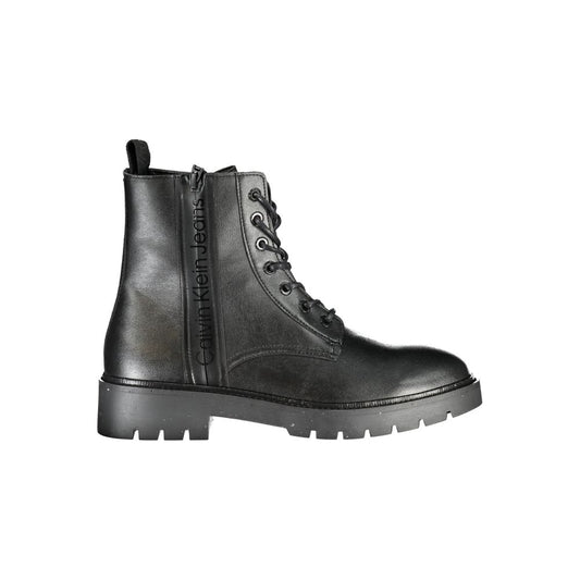 Calvin Klein Black Polyester Men Boot