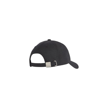 Calvin Klein Black Recycled Polyester Cap (Baseball Hat) with adjustable strap and elegant design for women.