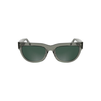 Calvin Klein Gray Acetate Women Sunglasses with chic square design and smoke lenses for a fashion-forward look.