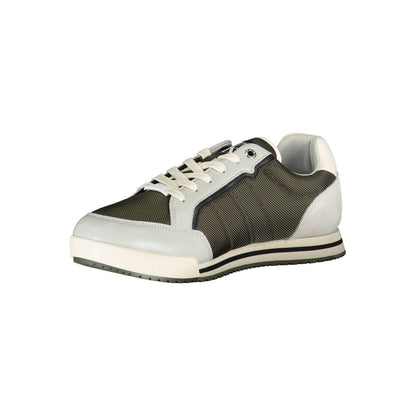 Calvin Klein Green Polyester Men Sneaker with contrasting details and logo, perfect blend of style and comfort for the modern man.