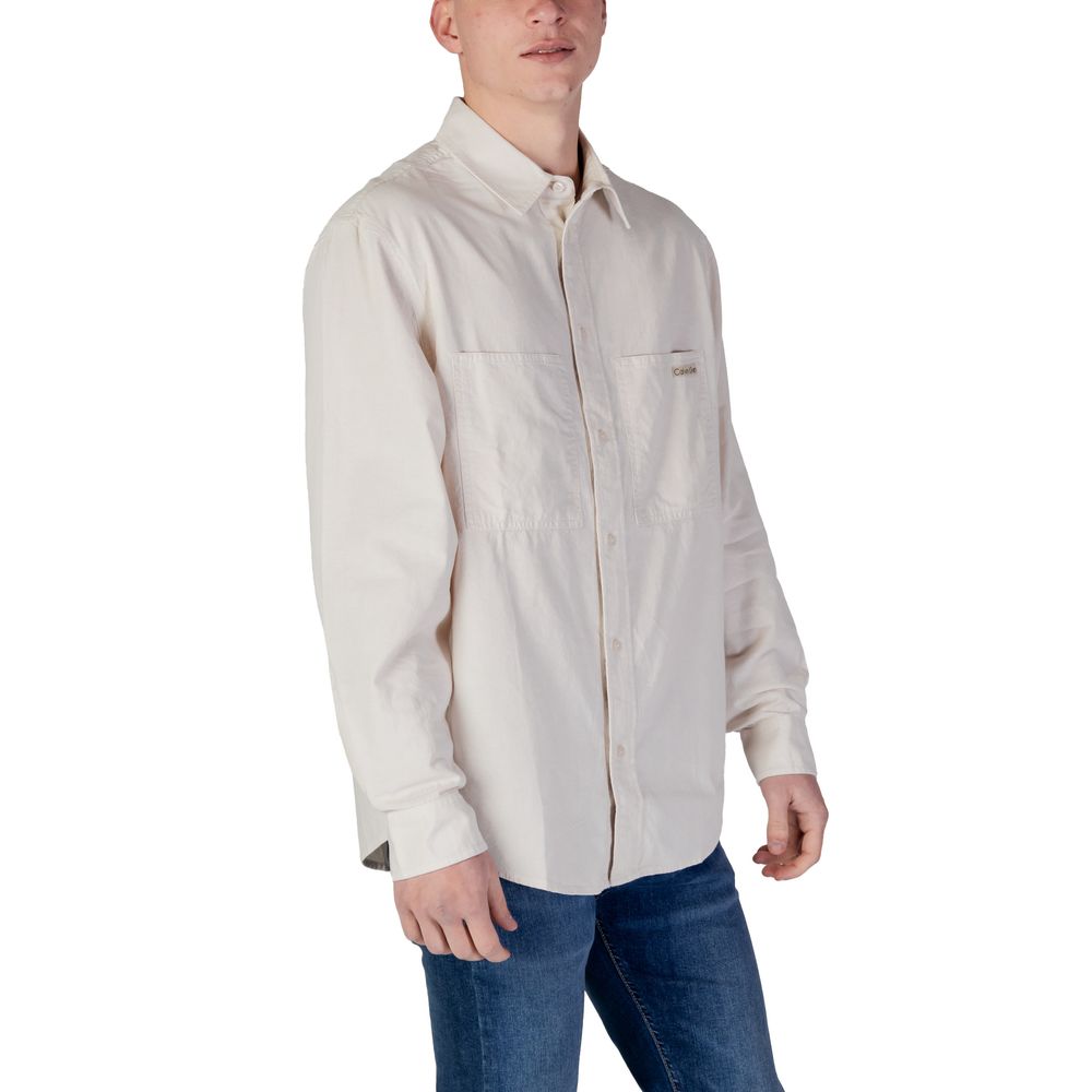 Calvin Klein Jeans Beige Recycled Cotton Shirt