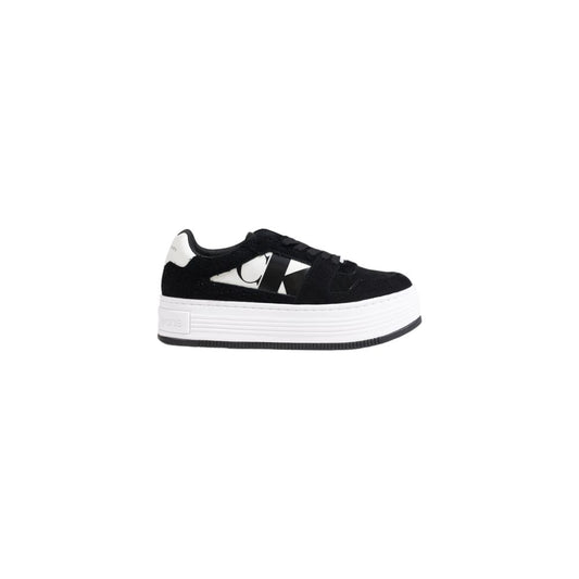 Calvin Klein Jeans Black Leather Platform Sneakers Calvin Klein Jeans