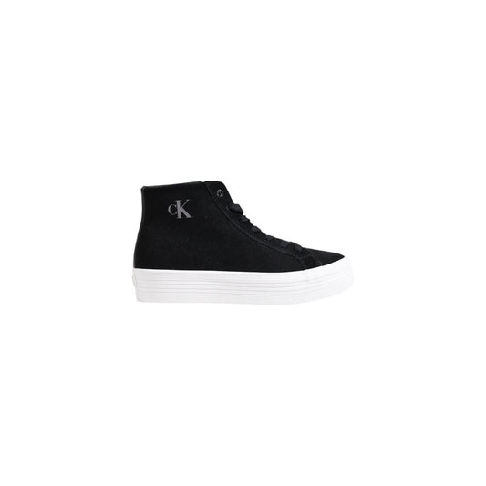Calvin Klein Jeans Black Suede Leather Platform Sneakers Calvin Klein Jeans