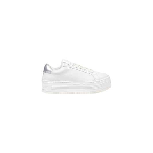 Calvin Klein Jeans Silver Leather Platform Sneakers Calvin Klein Jeans