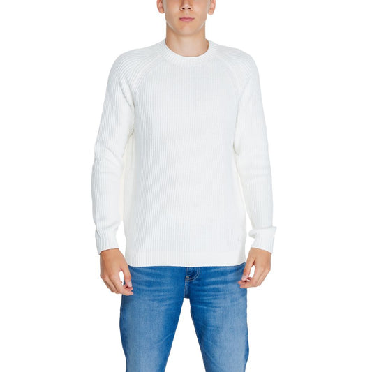 Calvin Klein Jeans White Organic Cotton Sweatshirt