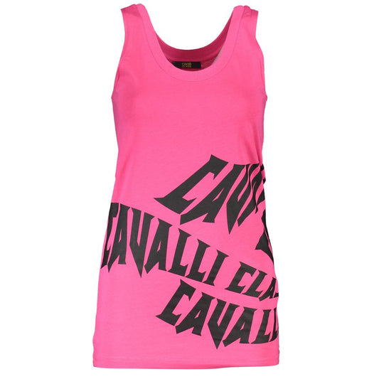 Cavalli Class Rosa Cotton Woman Tank Top 1728,67403481248,Cavalli Class,Clothing,L,M,New with tags,Pink,S,T-Shirts - Clothing,Tank Tops - T-Shirts - Clothing,Women,XS