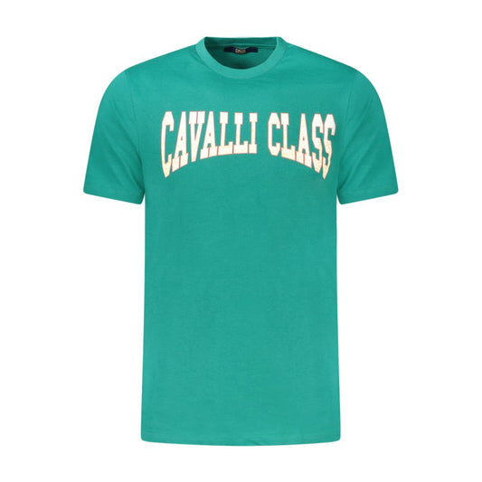 Cavalli Class Verde Cotton Men Shirt