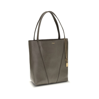 Chloé Gray Calf Leather Bos Taurus Shoulder Bag