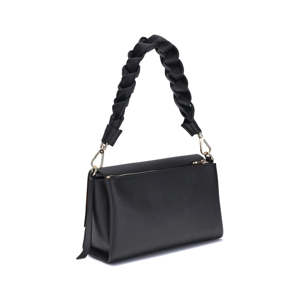 Front view with bag zipped and handles upright.