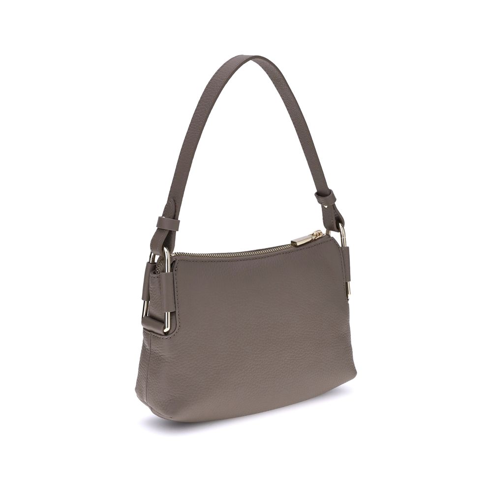 Coccinelle Gray Calf Leather Bos Taurus Shoulder Bag