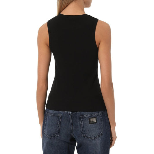 Comme Des Fuckdown Black Cotton Women Tank Top