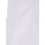 Close-up of Comme des Garcons Top White fabric and stitching detail.