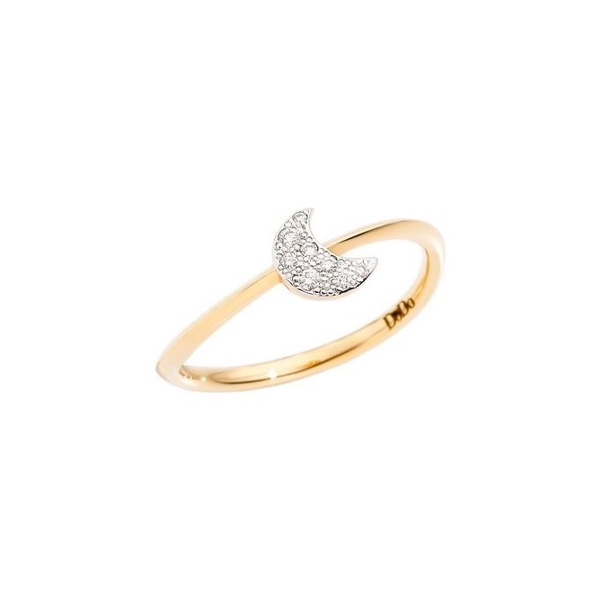 DODO Mod. DAC0007HEARXDB0OG5 with diamonds gold lady's ring in official box