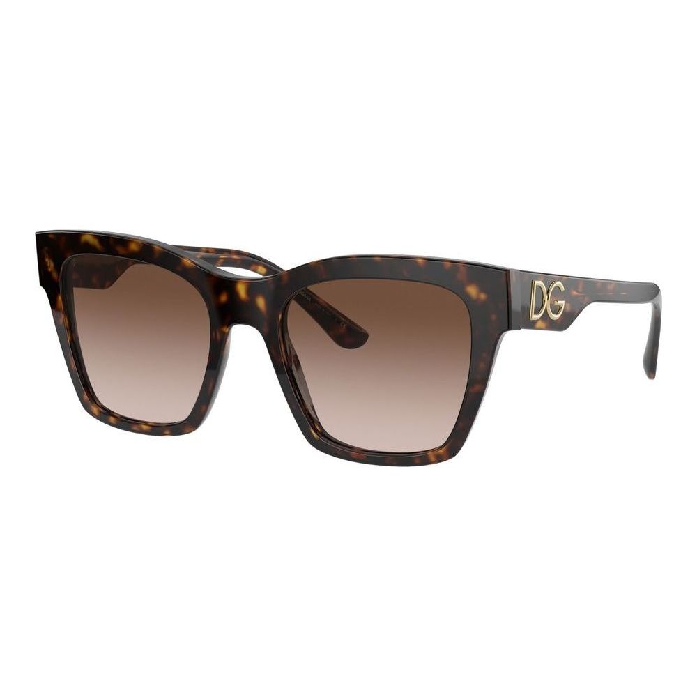DOLCE & GABBANA MOD. PRINT FAMILY DG 4384 stylish acetate sunglasses for ladies with tortoiseshell design and DG logo.