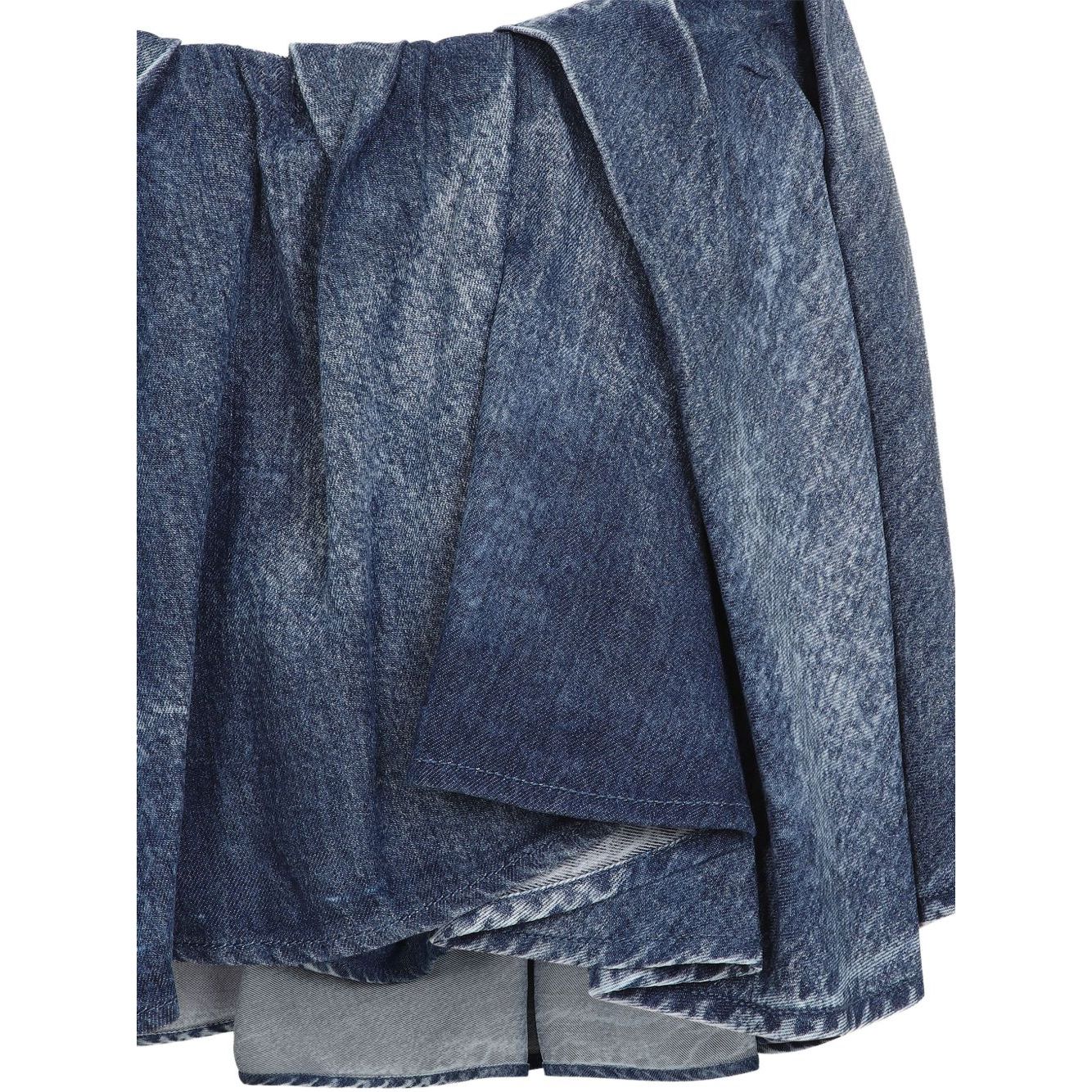 Diesel Asymmetric Mini Skirt in Blue