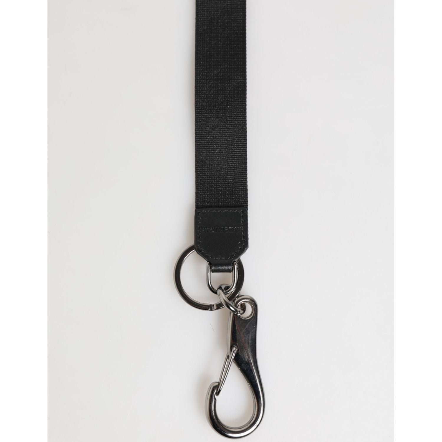 Dolce & Gabbana Black Burgundy Polyester DG Logo Men Keychain Keyring