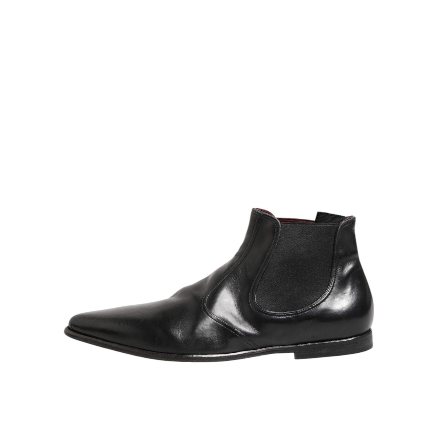 Dolce & Gabbana Black Chelsea Slip On Men Ankle Boots Shoes