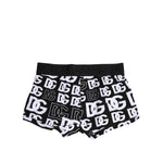 Dolce & Gabbana Black Cotton Logo Regular Men Boxer Underwear