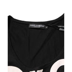 Dolce & Gabbana Black Cotton Sleeveless Tank Top DG Logo Men T-shirt with tag details.